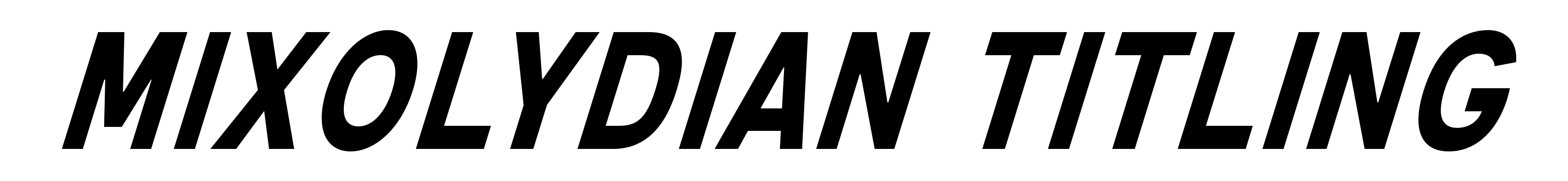 Mixolydian Titling
